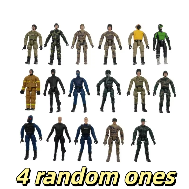 Rc Hobby Action - WPL MN 4 Pcs Military Soldiers