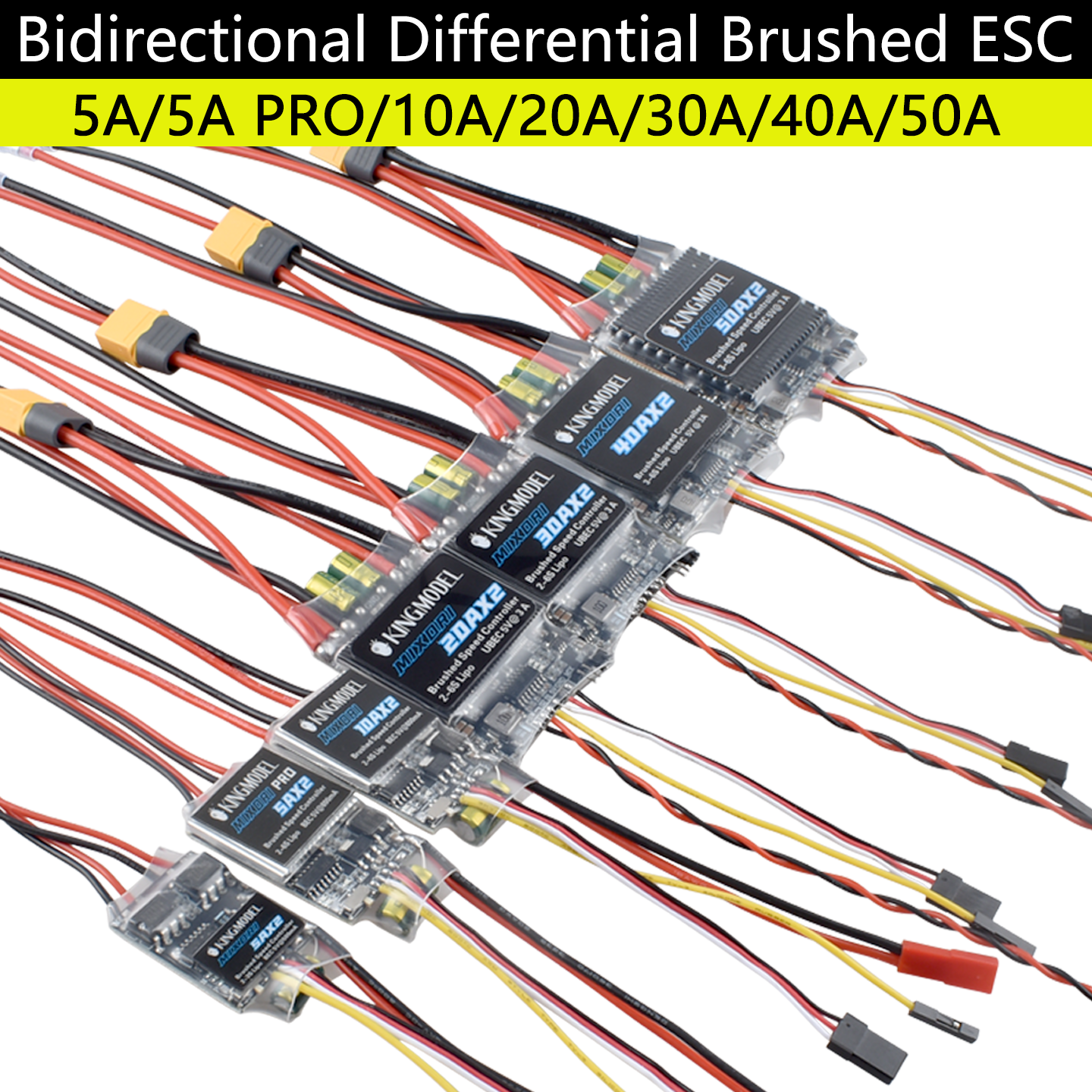 Rc Hobby Tools - 5A/5A PRO/10A/20A/30A/40A/50A/60Ax2 Dual Way Bidirectional Brushed