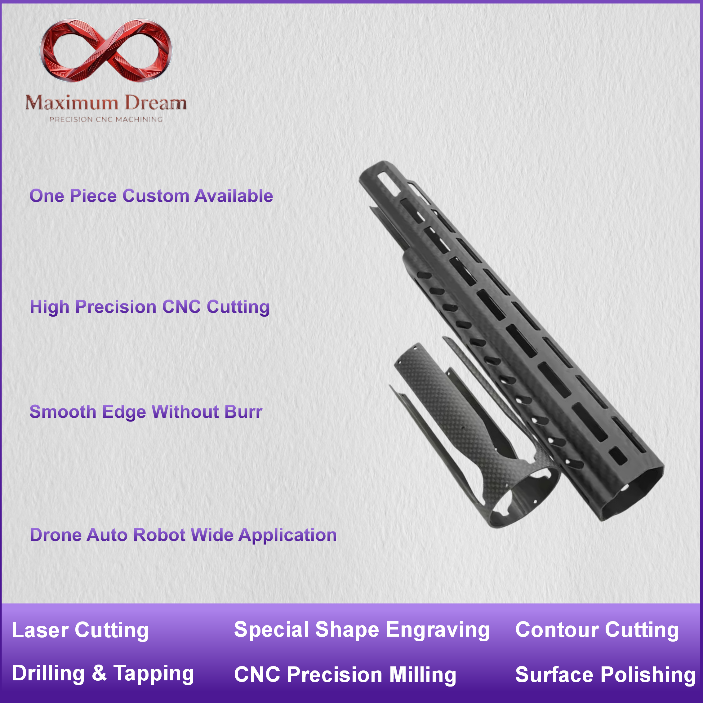Custom CNC Carbon Fiber Tube D - Rc Hobby Drill avis et prix