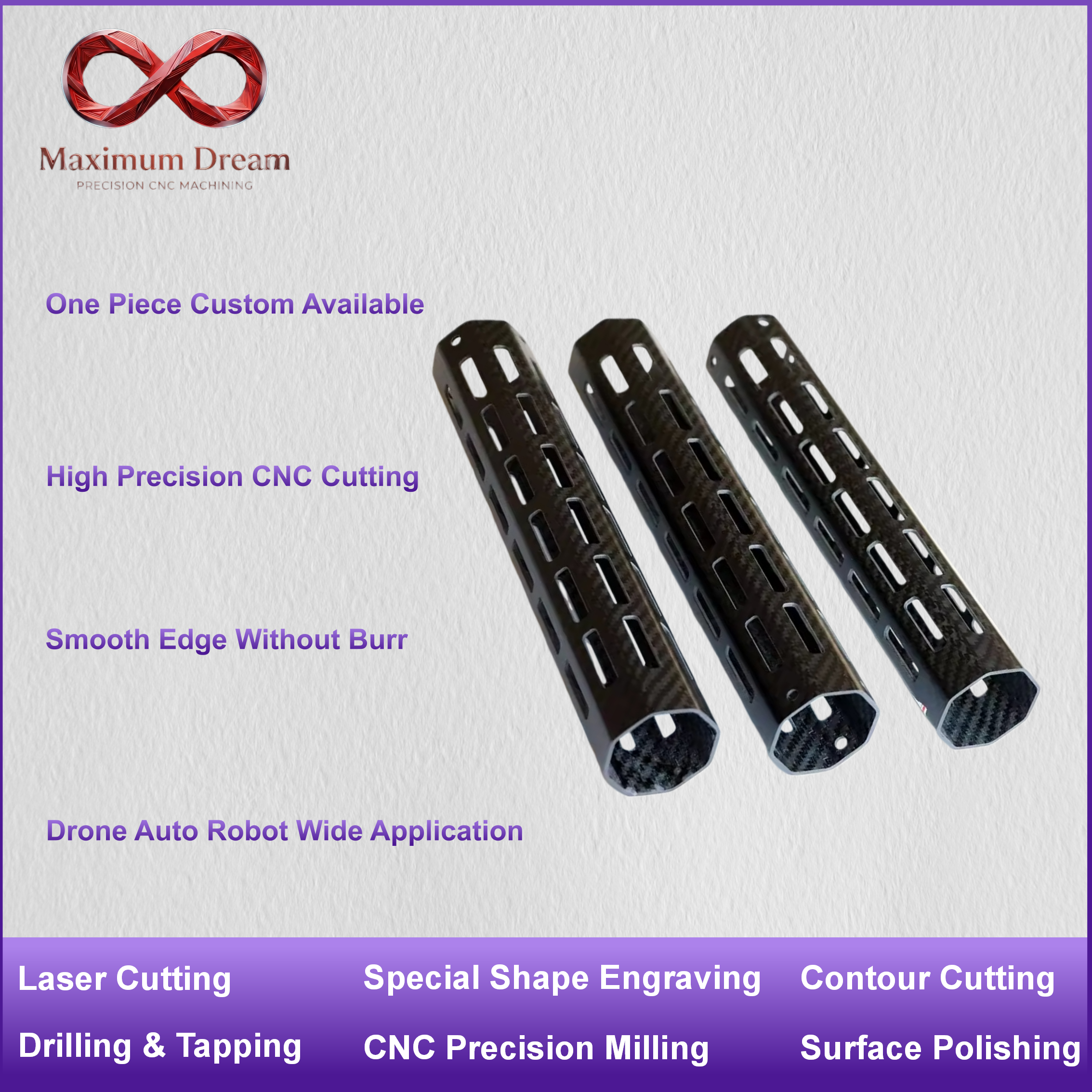 Custom CNC Carbon Fiber Tube D - Rc Hobby Drill avis et prix
