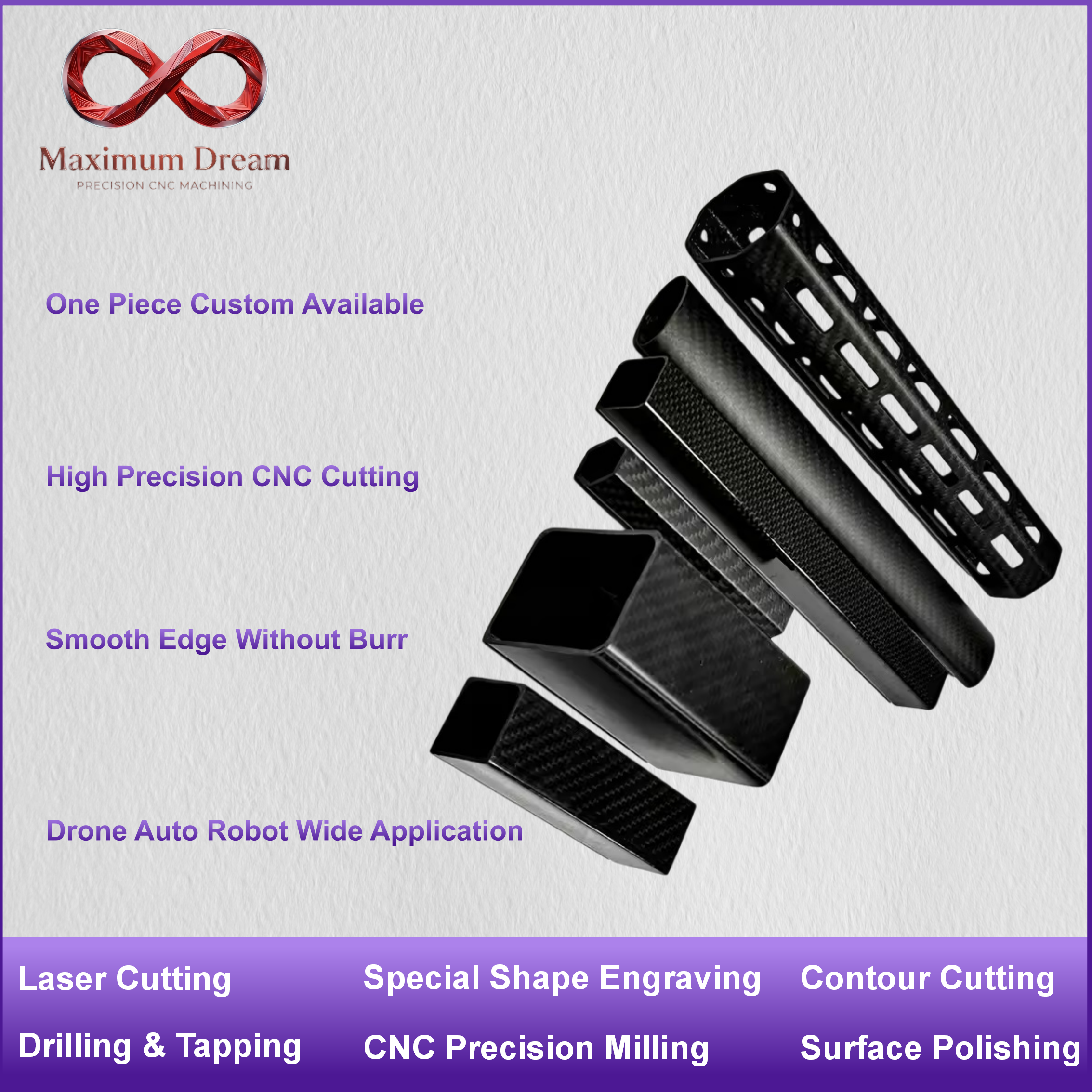 Custom CNC Carbon Fiber Tube D - Rc Hobby Drill avis et prix