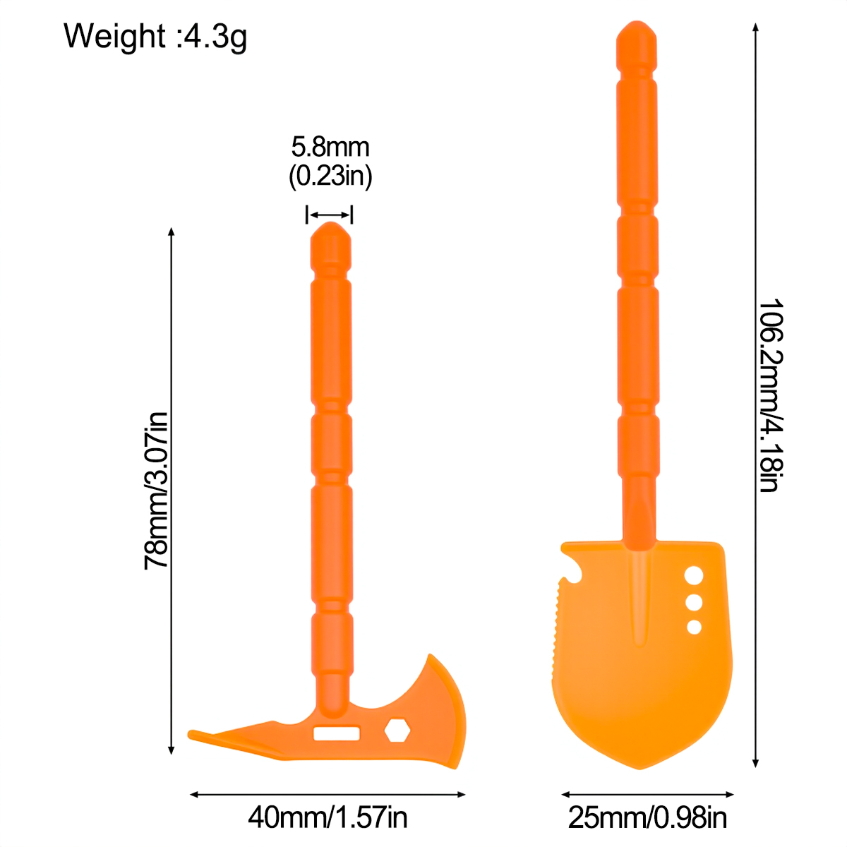 Simulated Plastic Shovel Picka - Rc Hobby Tools avis et prix