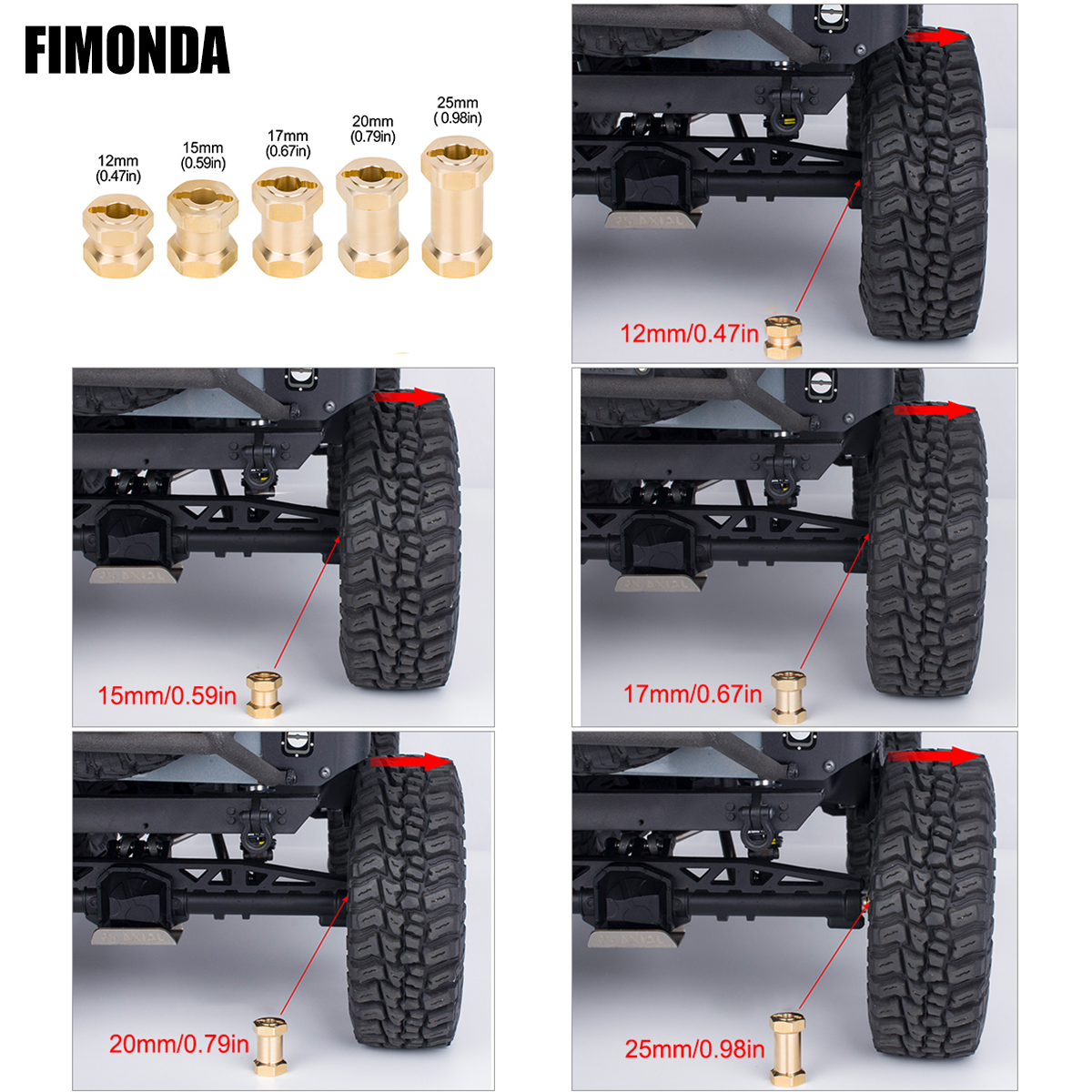 2 Colors - 4Pcs Heavy Duty Bra - Wheel Hex Adapter avis et prix