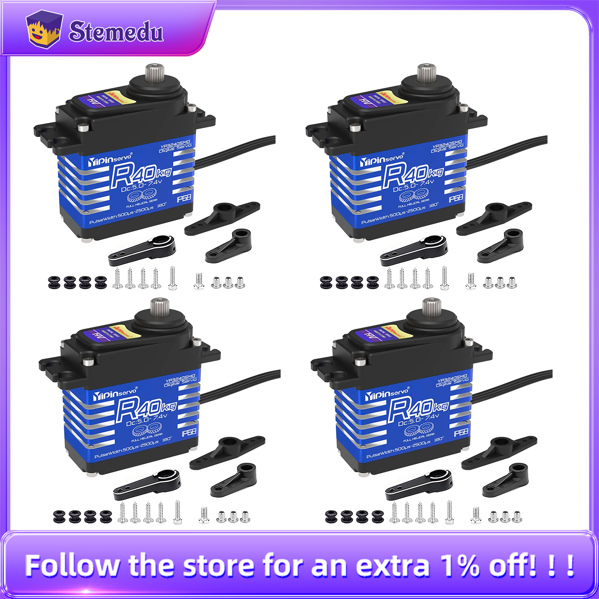 4PCS YiPinservo 40kg Metal Gea - Rc Hobby Tools avis et prix
