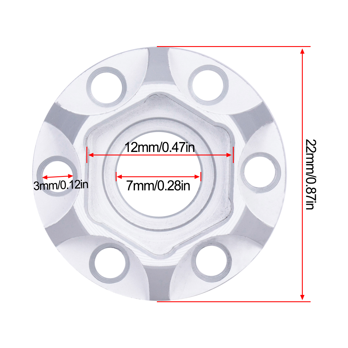 Aluminum Wheel Hex Hub 6/9/12/ - Wheel Hex Adapter avis et prix
